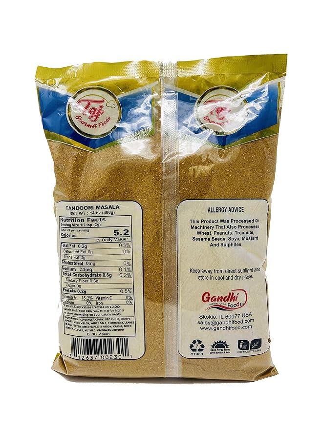 TAJ Tandoori Masala (Indian Spice Blend), 16-Ounce