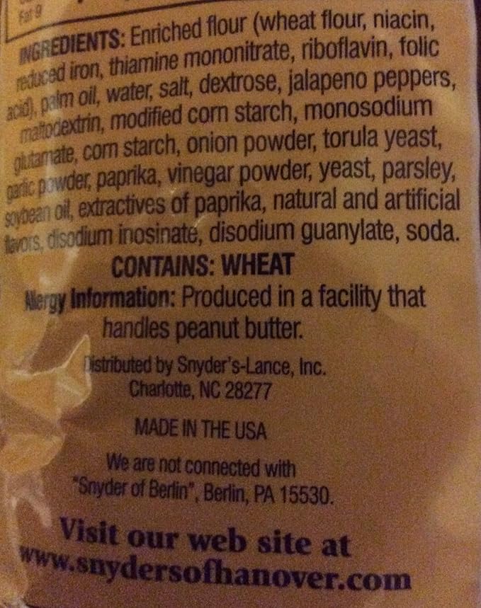 Snyder's JALAPENO PRETZEL PIECES 12oz. (Pack of 2)