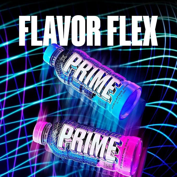 PRIME Hydration PRIME X, Sports Drinks, Electrolyte Enhanced for Ultimate Hydration, 250mg BCAAs, B Vitamins, Antioxidants, Low Sugar, 16.9 Fl Oz, 12 Pack