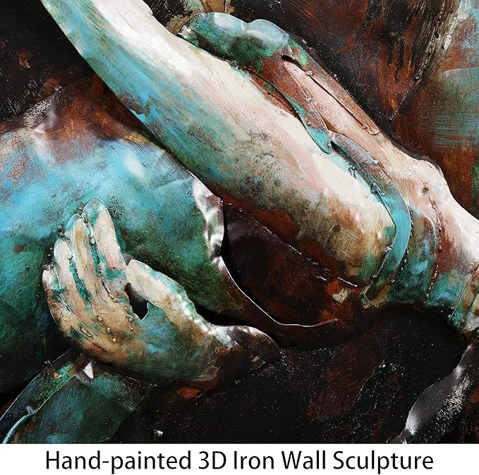 Empire Art Direct Ballroom Dancers Mixed Media Iron Hand Painted Dimensional Wall Art, 48" x 32" x 2.4", Ready to Hang