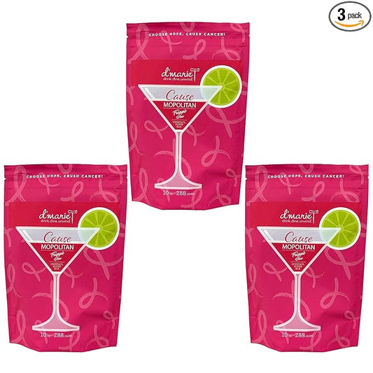 Frozen Cocktail Drink Mix - Each Bag Makes 12 Cosmopolitan Slushies - Drink Powder Pouches for Alcohol - All Natural Low Sugar Mixer, No Blender Needed, 3 Pack