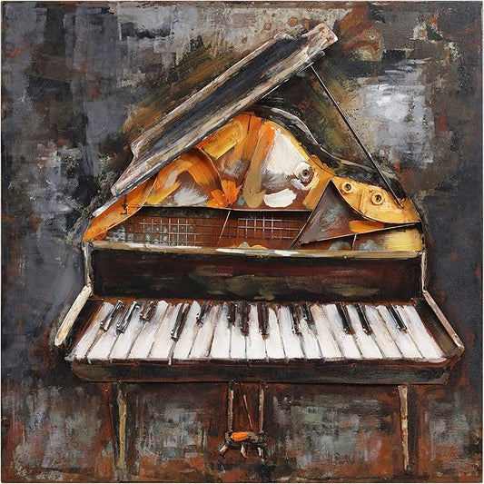 Empire Art Direct Magic Keys Mixed Media Iron Hand Painted Dimensional Wall Art, 32" x 32" x 3", Ready to Hang