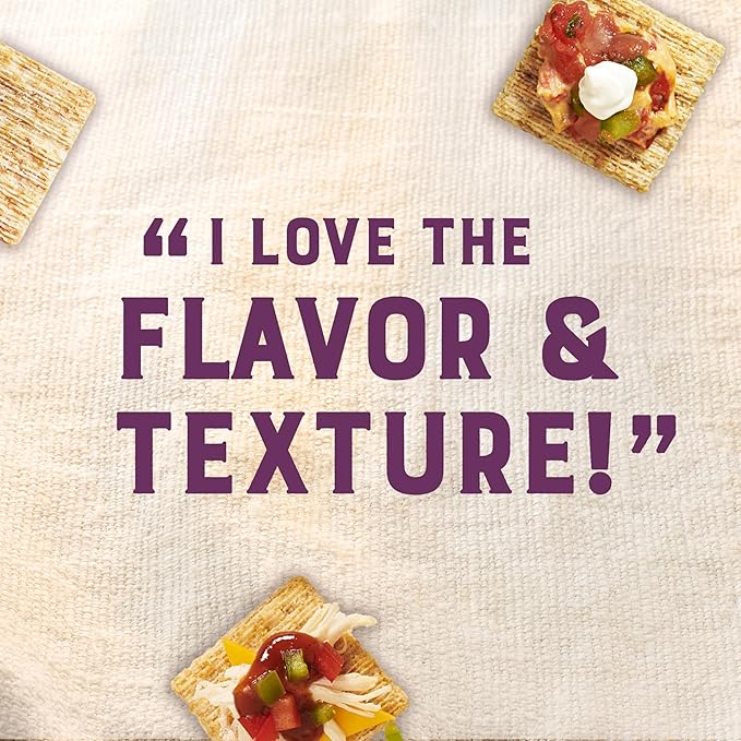 Triscuit Balsamic Vinegar & Basil Whole Grain Wheat Crackers, Lunch Snacks, Bulk Snack Crackers, 6 - 8.5 oz Boxes