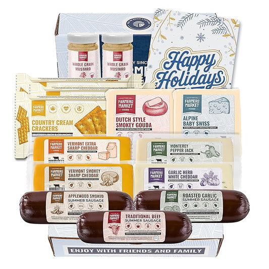 Farmers Market, Gluten Free, Keto, Paleo, Low Sodium, Zero Sugar, Christmas Charcuterie Board, Holiday Meat and Cheese Gift Baskets, Heritage Collection
