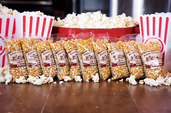 Amish Country Popcorn | 10-4oz Bags - Medium Yellow | Old Fashioned, Non-GMO and Gluten Free (10-4oz Bags)