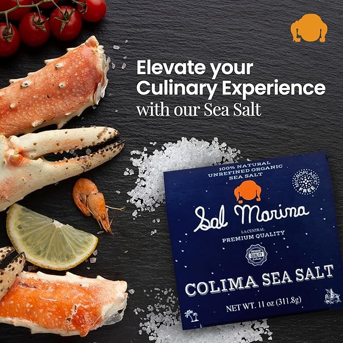 SAL MARINA | Unrefined Colima Sea Salt 11oz - Harvested Hand | Kosher Salt 100% Natural - Vegan Gluten Free Organic Table Salt Seasoning Food