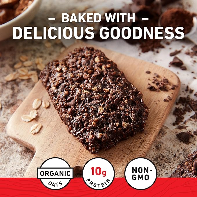 CLIF BAR - Chocolate Brownie Flavor - Made with Organic Oats - Energy Bars - Non-GMO - Plant Based Protein Bars (15 Pack)
