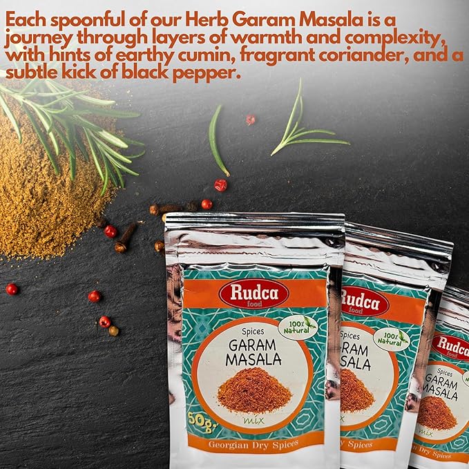 Rudca Food Georgian Garam Masala Spice Blend - Aromatic Spice Blend Georgian Natural Mix - 1.78 oz (Pack of 1)