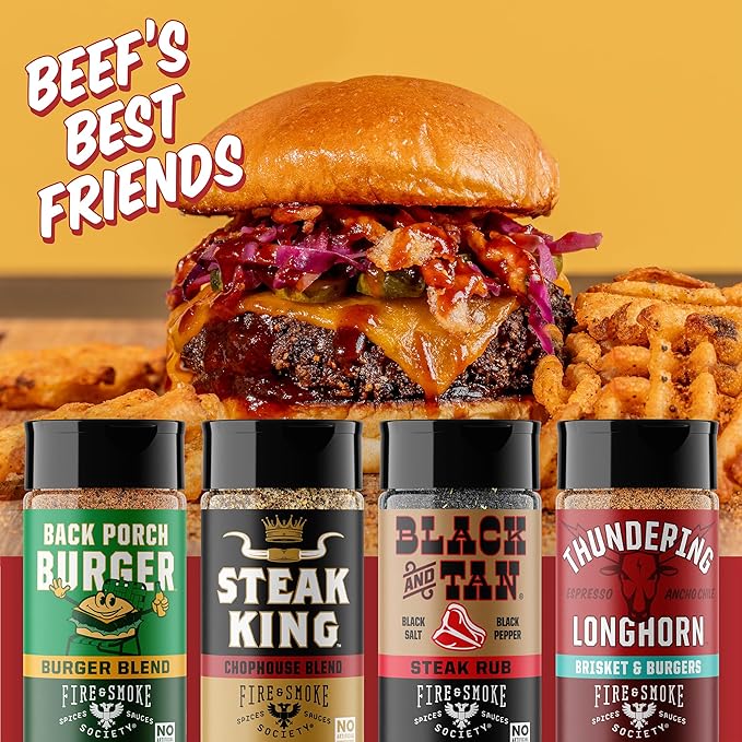 Fire & Smoke Society Motherload (18-Pack) Variety | BBQ Rubs and Seasonings, Gifts for Men Grilling Accessories | Steak Seasoning, Chicken, Burgers, Pulled Pork | Large Spices Set