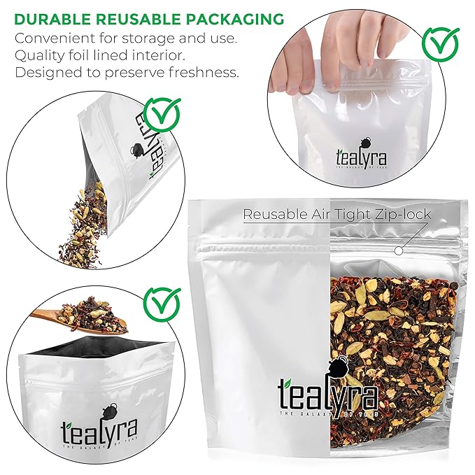 Tealyra - Spicy Chili Pepper Chai - Black Tea - Ginger - Cardamom - Cinnamon - Vanilla - Warm Spicy Loose Leaf Tea - 224g (8-ounce)