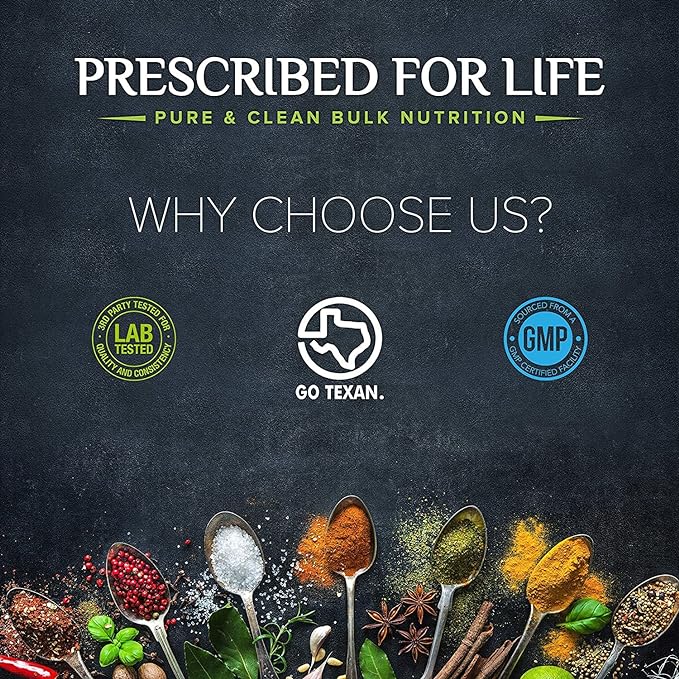 Prescribed For Life Sodium Bicarbonate Powder, Organic Aluminum Free Baking Soda, Bicarbonato de Sodio en Polvo, USP Grade (5kg / 11lb)