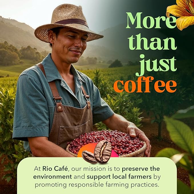 Rio Cafe de Brazil Kcup Coffee Pods - 72 Count, Dark Roast Coffee with Dark Chocolate and Roasted Nuts Flavor, Compatible with Kcup Brewers, 100% Brazilian Made