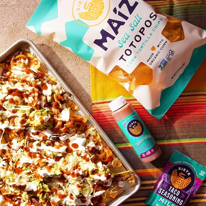 Siete Taco Seasoning Mix Pack | Gluten Free | Vegan | Paleo | Preservative Free | Whole 30 Approved | 3 Mild, 3 Spicy (6 Packets)
