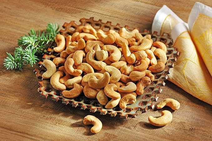 The Peanut Shop of Williamsburg Lightly Salted Whole Cashews with SEA Salt, Gluten-Free Ingredients, Kosher Certified, Hand Cooked in Pure Peanut Oil - 10.5 Oz Tin