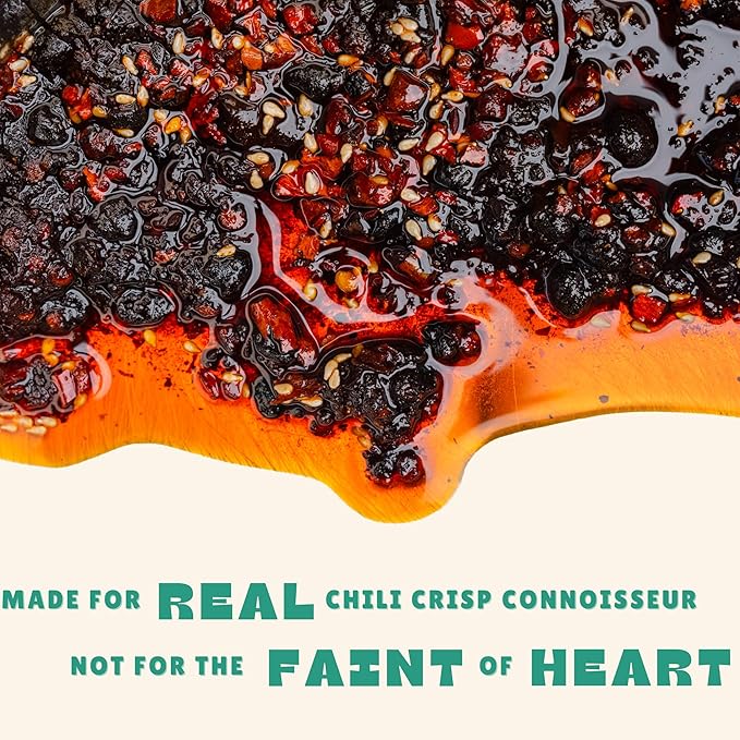 GUIZ Authentic Guizhou Chili Crisp oil, Umami heat, No Preservatives, Non-GMO (Black Fermented Beans, Pack of 1, 8.11 OZ)