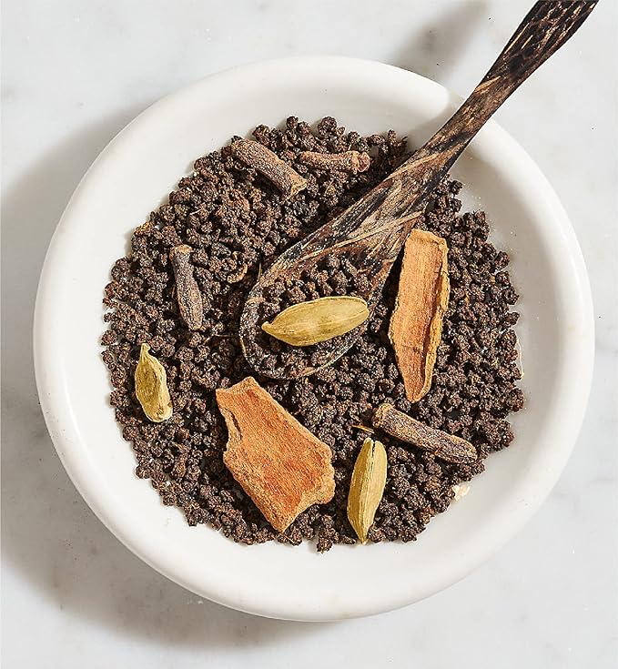 Loose Leaf Chai Tea (200+ Cups) - Fresh Harvest - Assam CTC Black Tea Blended with Cinnamon, Cloves, Ginger and Cardamom - Direct from Our Family-Owned Estate in India - 1 Pound Bulk Pouch