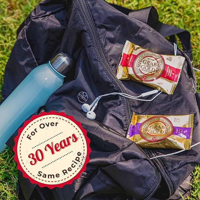 GRAB THE GOLD Snack Bars, Peanut Butter & Jelly (14 Bars - Amazon Exclusive) 11g Plant-Based Protein, Made w/Organic Oats & Cranberries, Whole Food Bars, Gluten Free - Vegan - High Fiber - Dairy Free??,<div>