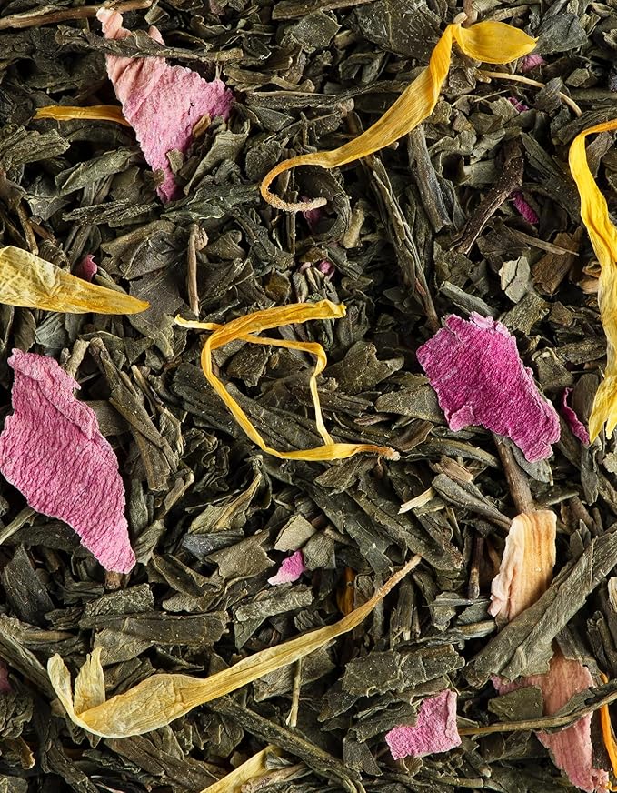 Dammann Freres Sachets, Nuit ? Versailles Tea Bags, Premium Gourmet French Green Tea, Blend Bergamot, Kiwi, Peach Flavors, 25 count (Single Pack)
