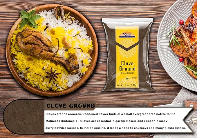 Rani Cloves Powder (Laung) Indian Spice 3.5oz (100g) ~ All Natural, Gluten Friendly | NON-GMO | Kosher | Vegan | Indian Origin