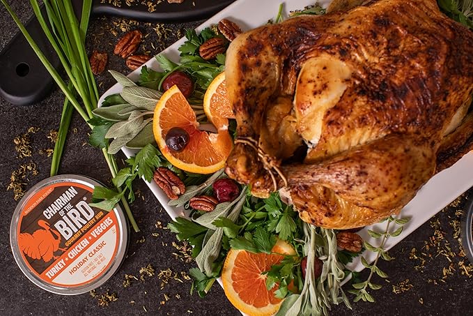 Chairman of the Bird Gourmet Turkey Brine Kit ??Premium Brine Mix, Custom BPA-Free XL Brine Bag and 2 Turkey Rub Seasonings ??All Natural Gluten-Free Non-GMO No MSG, 16 Ounces