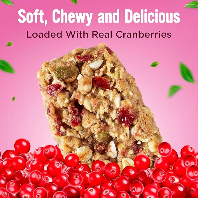 Cooper Street Oatmeal Cranberry Granola Bakes (48 Count) ??Individually Wrapped Soft and Chewy Granola Bars Bulk ??Low Sodium, Nut & Dairy Free - Perfect As Healthy Bulk Office or Classroom Snacks
