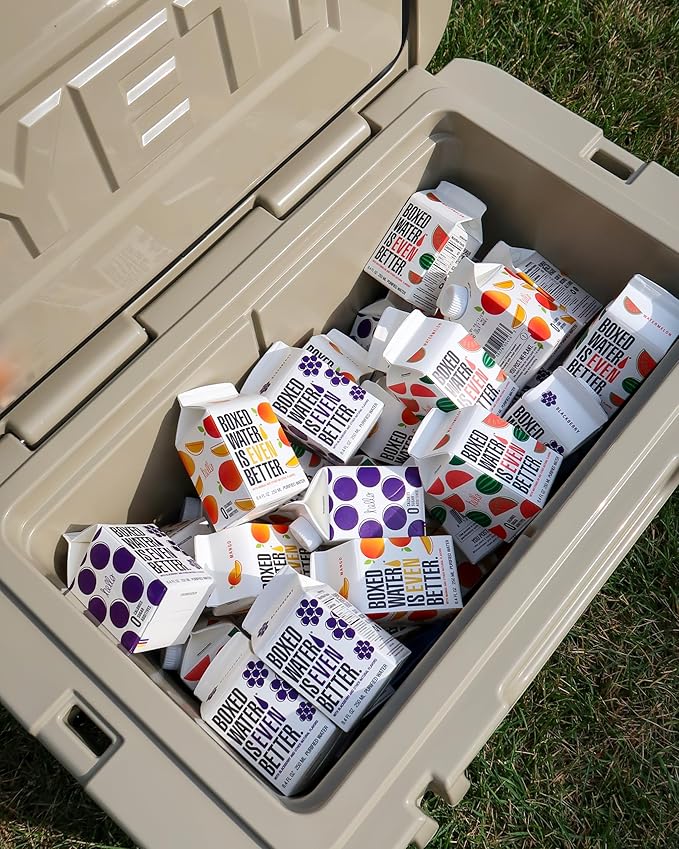 Boxed Water 8.5 oz. (24 Pack) ??Blackberry in Boxes, BPA-Free, Refillable Cartons, Sustainable Alternative to Premium Plastic Bottled Water, Mini Water for Kids