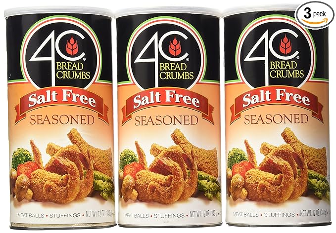 4C Salt Free Seasoned Bread Crumbs-12 oz - Pack Of 3