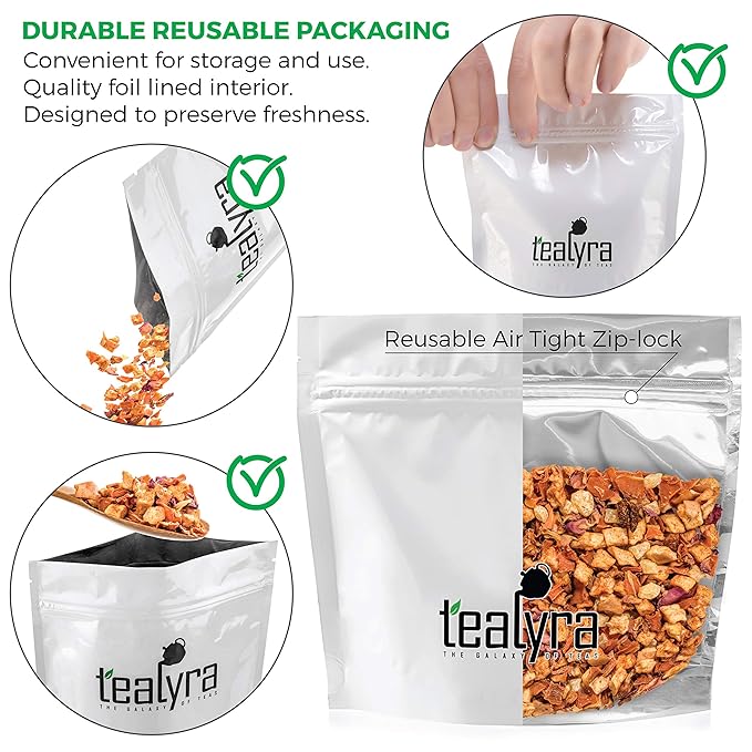 Tealyra - Fuzzy Peach - Carrot - Pineapple - Apple - Fruity Herbal Loose Leaf Tea - Caffeine Free - Hot or Iced - 112g (4-ounce)