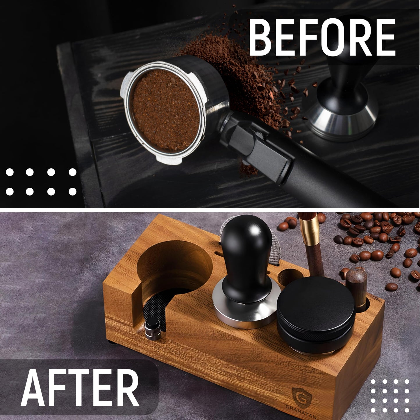 Espresso Tamping Station for 54 mm and 58 mm Portafilters