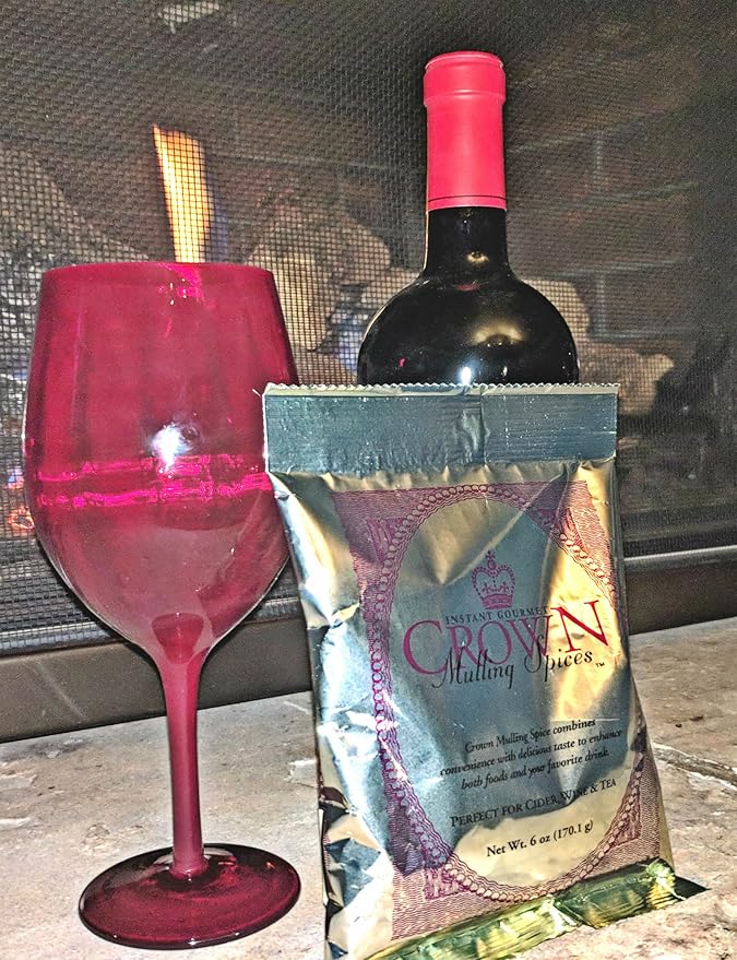 Crown Mulling Spices/Instant Gourmet Mulling Spice/Apple Cider, Wine, and Tea/Vegan and Gluten-Free/6 ounce/Perfectly Spices 1 Gallon of Your Favorite Beverage (3 Pack)