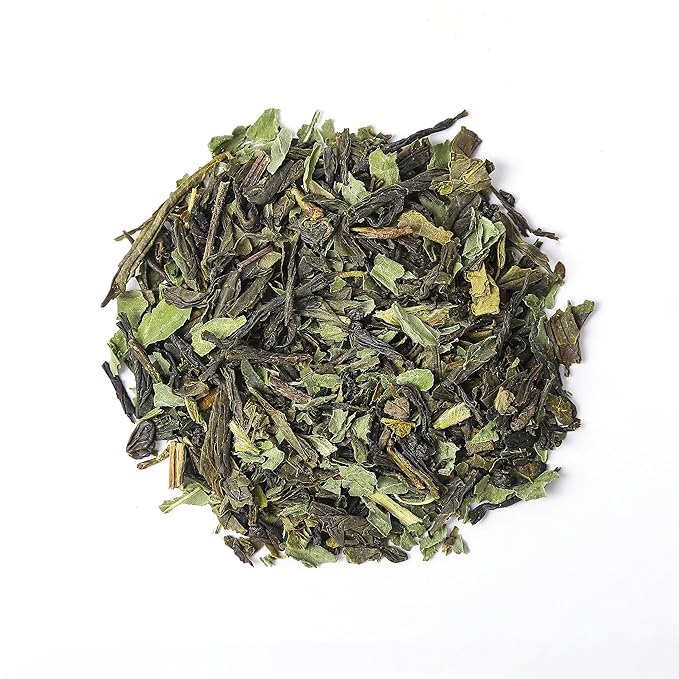 TEAFAY Organic Peppermint Green Tea ??20 Count (40 Cups), 100% Natural, Handpicked, Whole Leaf Pyramid Tea Bags, Individually Wrapped, Refreshing Minty Aroma, Caffeinated, Eco-Friendly