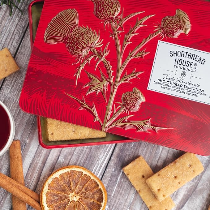 Shortbread House of Edinburgh Truly Handmade Shortbread Fingers, 17.6oz Selection Tin (Pack of 1)
