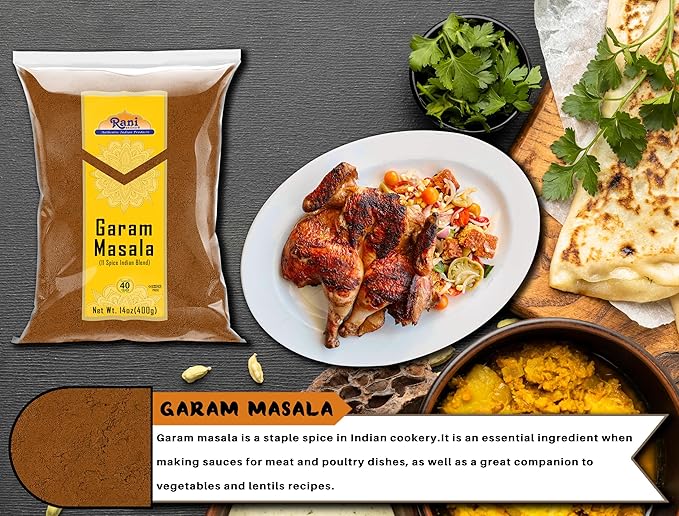 Rani Garam Masala Indian 11-Spice Blend 14oz (400g) ~ All Natural, Salt-Free | Vegan | No Colors | Gluten Friendly | NON-GMO | Kosher | Indian Origin