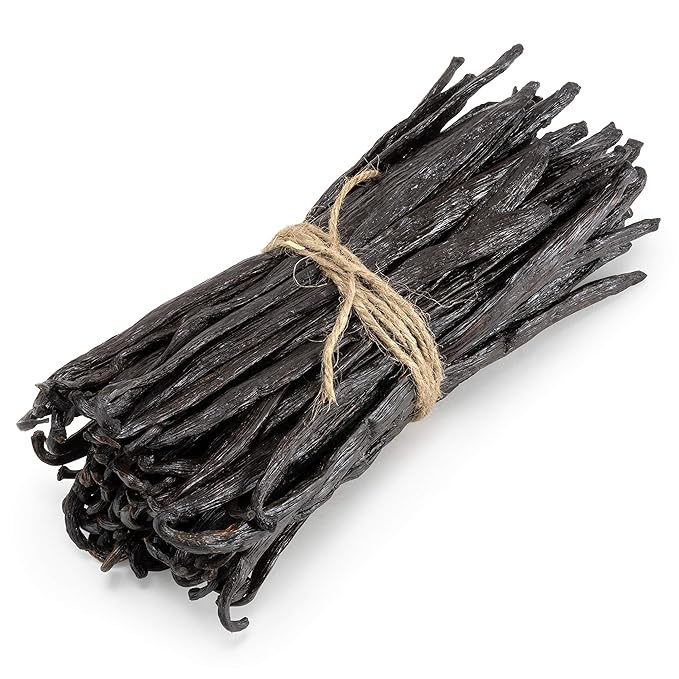 Slofoodgroup Gourmet Vanilla Beans, 8 Ounces Grade A Ugandan Vanilla Pods, Vanilla Beans For Cooking, Baking and Homemade Vanilla Extract