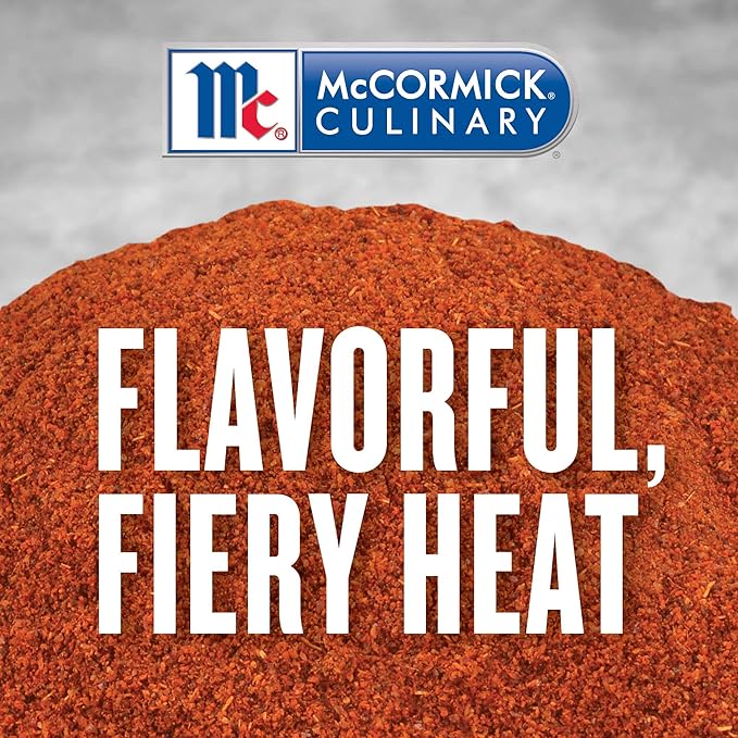McCormick Culinary Ground Red Pepper, 25 lb - One 25 Pound Container of Red Pepper Seasoning, Made from Dried Ground Red Chili Peppers for a Zesty Flavor