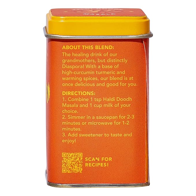 Diaspora Co. Golden Milk Spice Blend | For Lattes & Baking | Made with Fresh, Single-Origin Spices | 45g Everyday Tin