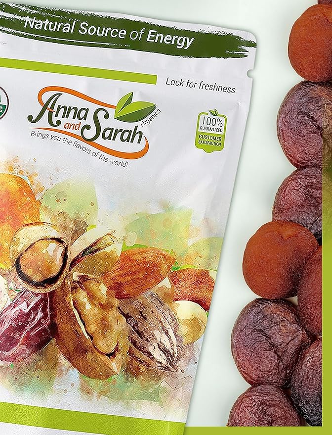 Anna and Sarah Organic Dried Apricots No-Added Sugar, Sweet and Tangy Delights for Snacking, Unsulphured, in Resealable Bag 2 Lbs