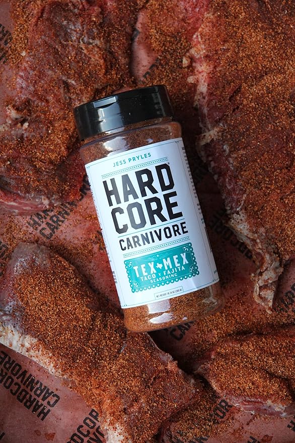Hardcore Carnivore Tex Mex:Taco, Fajita Grilling Seasoning (10.75 oz Shaker) Texas-Made Spice Blend for Chicken, Beef and More