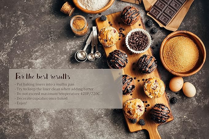 Unbleached Newspaper Medium Size Tulip Baking Cups Cupcake Liners Muffin Liners Greaseproof Paper 1000
