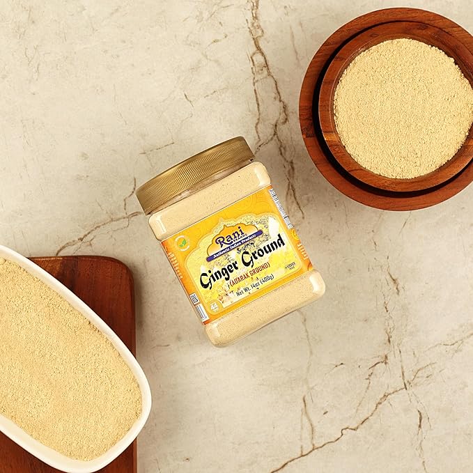 Rani Ginger (Adarak) Powder Ground, Spice 14oz (400g) PET Jar ~ All Natural | Vegan | Gluten Friendly | NON-GMO | Kosher | Indian Origin