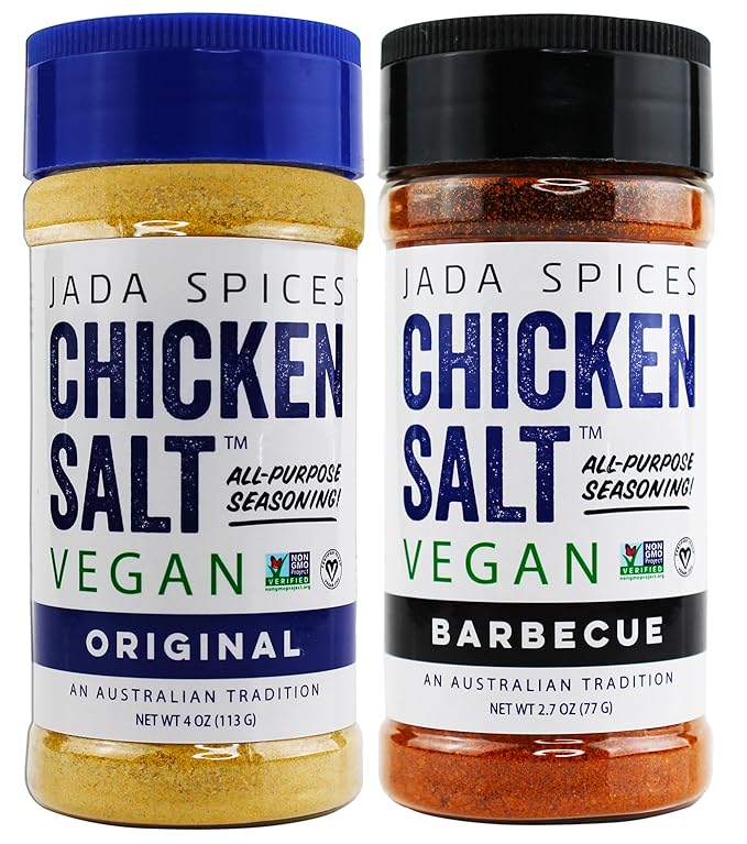 JADA Spices Chicken Salt Spice and Seasoning - Original, BBQ - Vegan, Keto & Paleo Friendly - Perfect for Cooking, BBQ, Grilling, Rubs, Popcorn - Preservative & Additive Free (Original, BBQ)