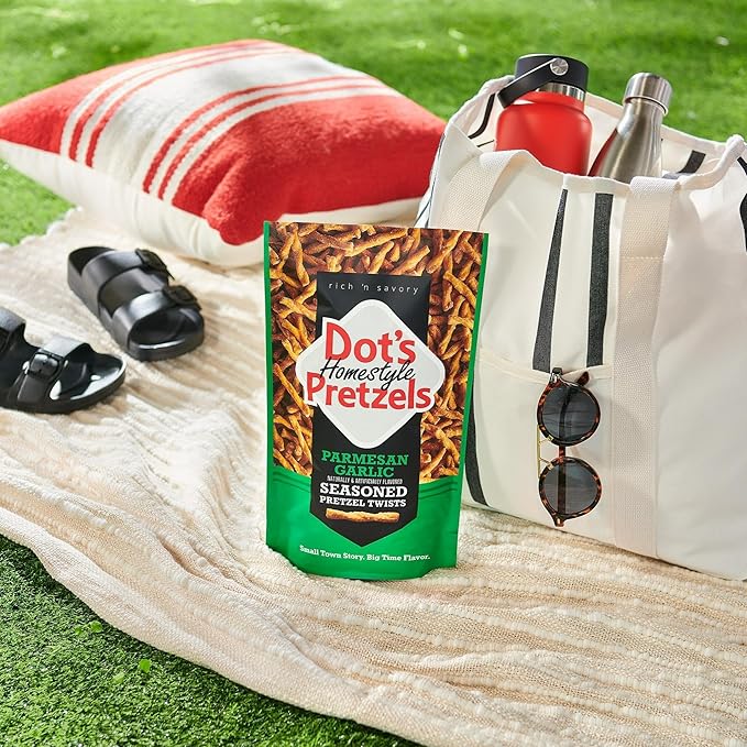 Dot's Pretzels Parmesan Garlic Seasoned Pretzel Twist Snack, 16oz Grocery Sized Bag