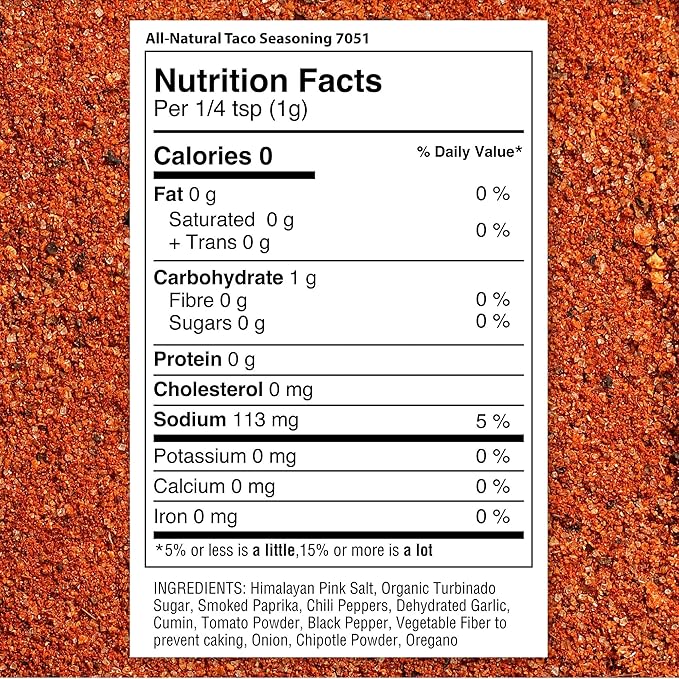The Spice Lab Taco Seasoning - All Natural, Gluten Free Taco Seasoning Mix - 4.5 oz Shaker - Perfect Non GMO - Spicy Mexican & Fajita Mix - 7051