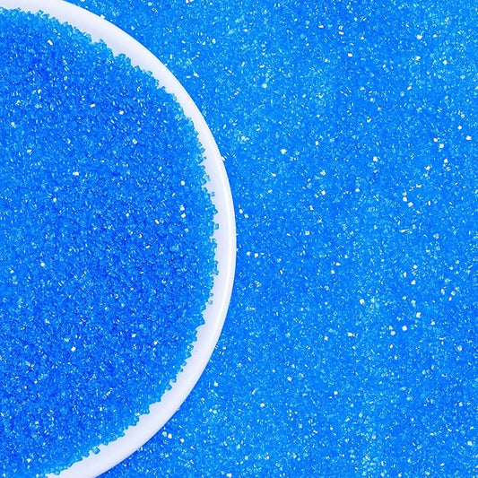 Blue Sprinkles for Cake Decorating, Sapphire Blue Sanding Crystal Sugar 130g/4.56oz, Cupcake, Cookie and Donuts Toppings, Wedding, Birthday Party Supplies