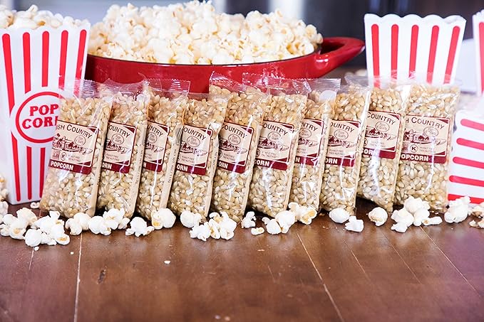 Amish Country Popcorn | 10-4 oz Bags | Medium White Popcorn Kernels | Old Fashioned, Non-GMO and Gluten Free