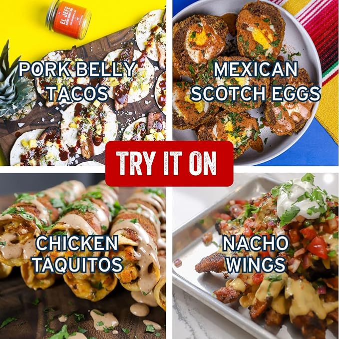 PS Seasoning El Jefe - Adobo Honey Spice Blend & Adobo All-Purpose Seasoning Dry Rub for Tacos, Fajitas, Chicken, Pork, Beef - Mexican Street Taco Seasoning Mix for Grilling, Smoking, Baking, Roasting