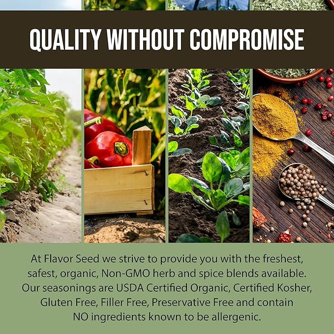 Flavor Seed Bullseye Organic Wild Game Rub - Premium Seasoning for Venison, Elk, Duck, and More - Meat Seasoning Gift for Hunters - Gluten-Free, Non GMO, No MSG, Keto Friendly – 2 oz Shaker Jar