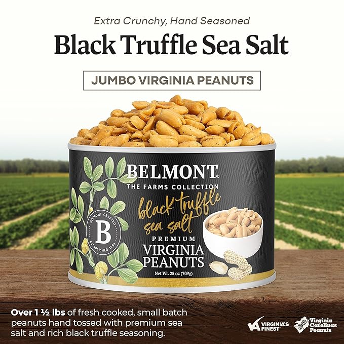 Belmont Peanuts Black Truffle Virginia Peanuts, 25oz, Farms Collection