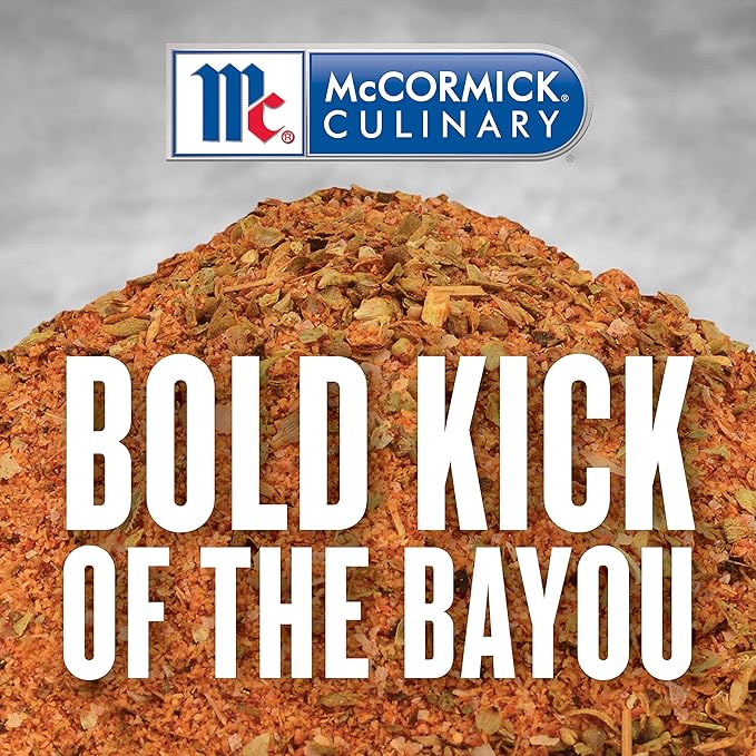 McCormick Culinary Bayou Cajun Seasoning, 21 oz (Pack of 6) - Six 21 Ounce Containers of Cajun Seasoning Made With Aromatic Spices for Catfish, Crawfish, Jambalaya and Gumbo