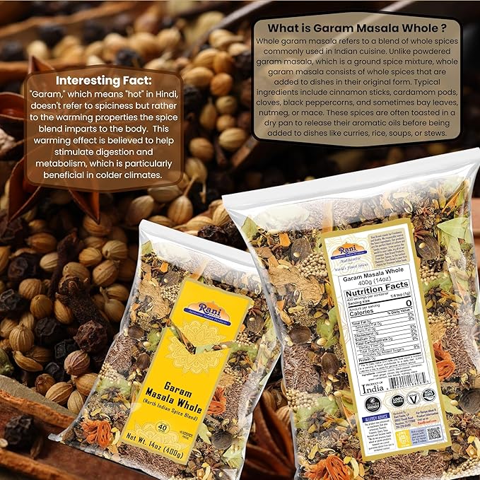 Rani Garam Masala Indian 11 Whole Spices Blend 14oz (400g) ~ All Natural, Salt-Free | Vegan | No Colors | Gluten Friendly | NON-GMO | Indian Origin